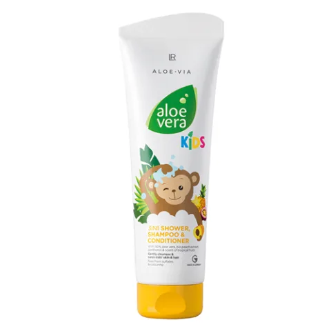 Aloe Vera Jungle Friends 3in1 Šampón, Kondicionér & Sprchový Gél